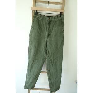 Vintage GAP Highwaisted Olive Green Jean Trousers, 100% Cotton Bareback Womens 9